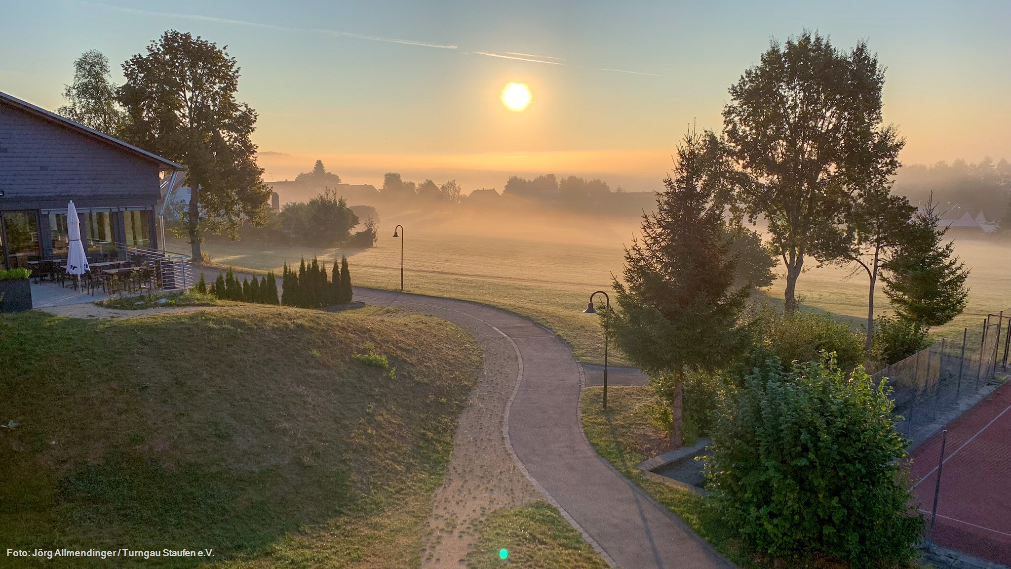 Sonnenaufgang am STB-Campus Bartholomä